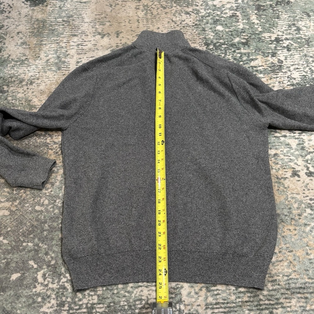 Polo Ralph Lauren Pima Cotton Grey 1/4 Zip Sweater sz Medium EUC - Picture 6 of 7